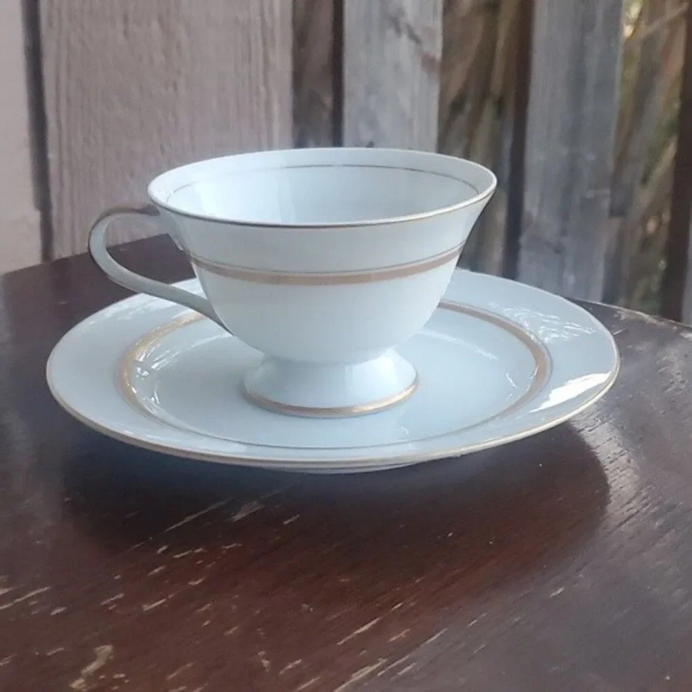 Claridge Fine China Japan “Marquise” Teacup & Saucer – Gold Trim – Hard to Find